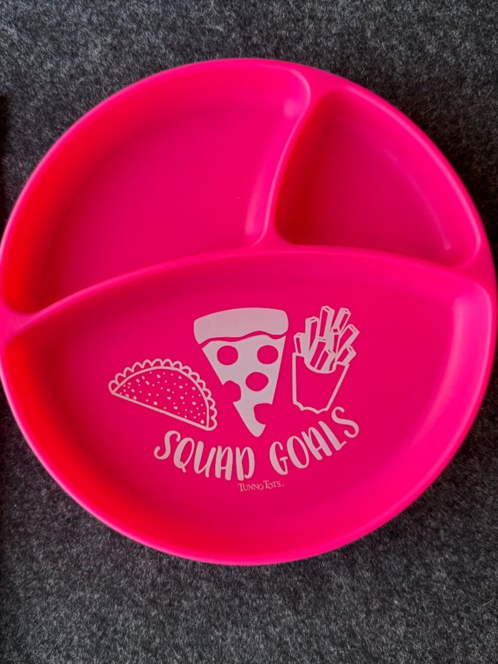 Bella Tunno Pink Suction Plate Squad Goals Silicone Toddler Tunno Tots
